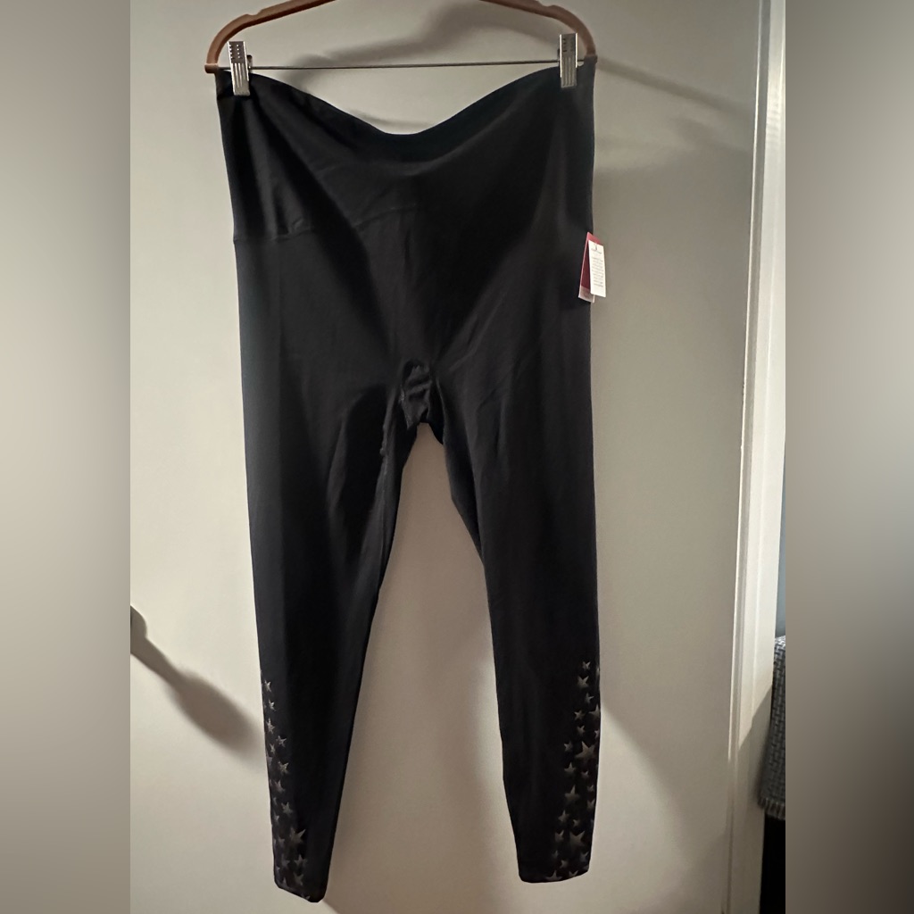 Nwt Spanx - 3x Black Leggings With Stars